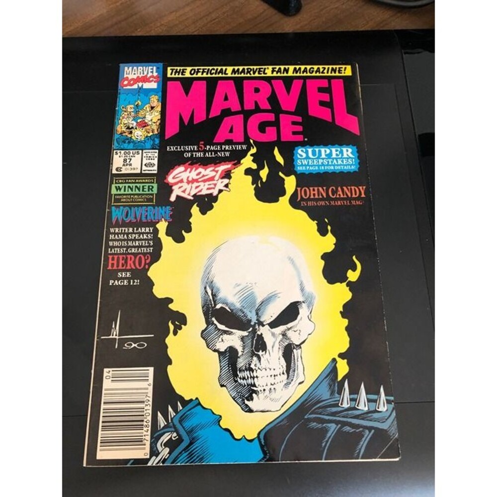 MARVEL AGE # 87, 1st Preview Appearance Danny Ketch Ghost Rider 1990 FN-VF movie